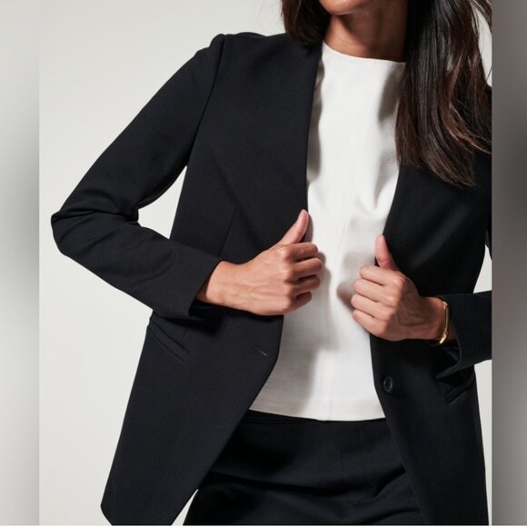 SPANX The Perfect Oversized Blazer In Black Size L - Picture 3 of 16